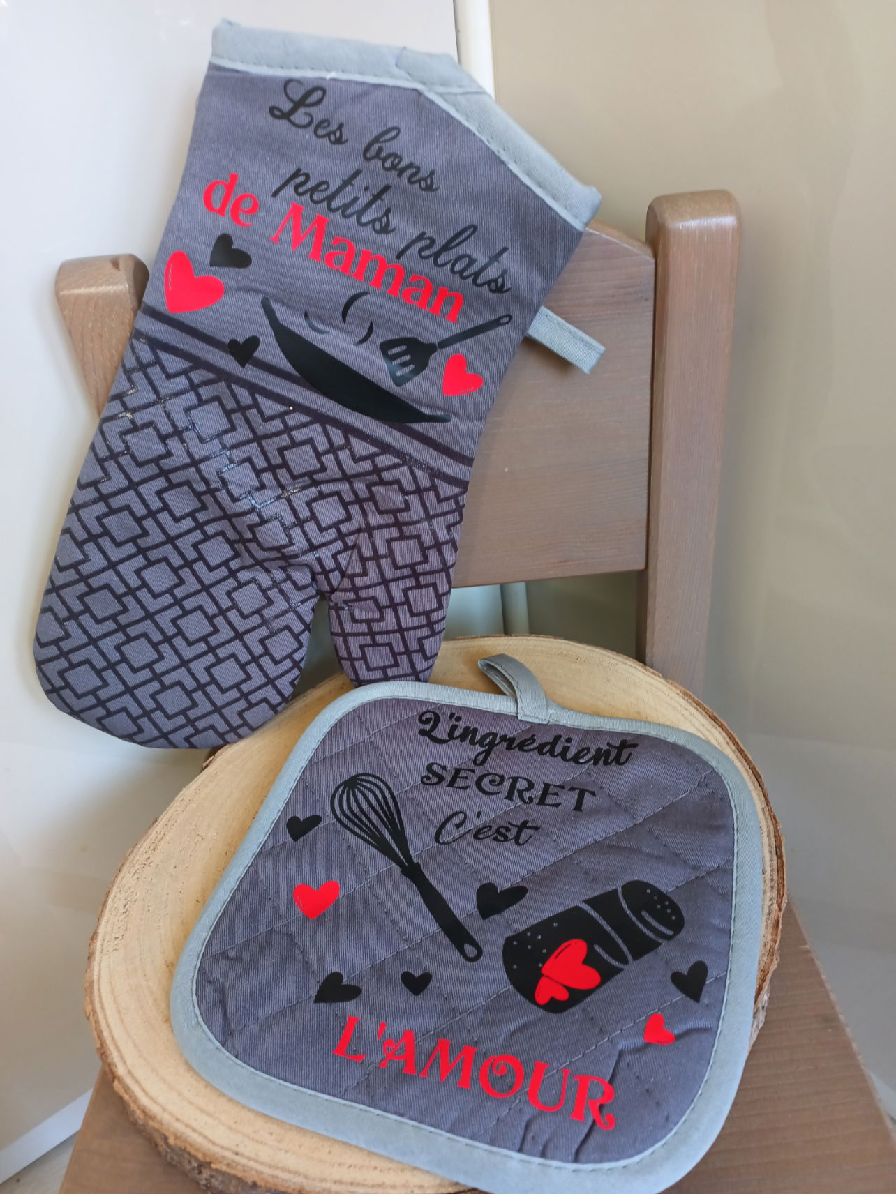 Gant et manique de cuisine personnalisé