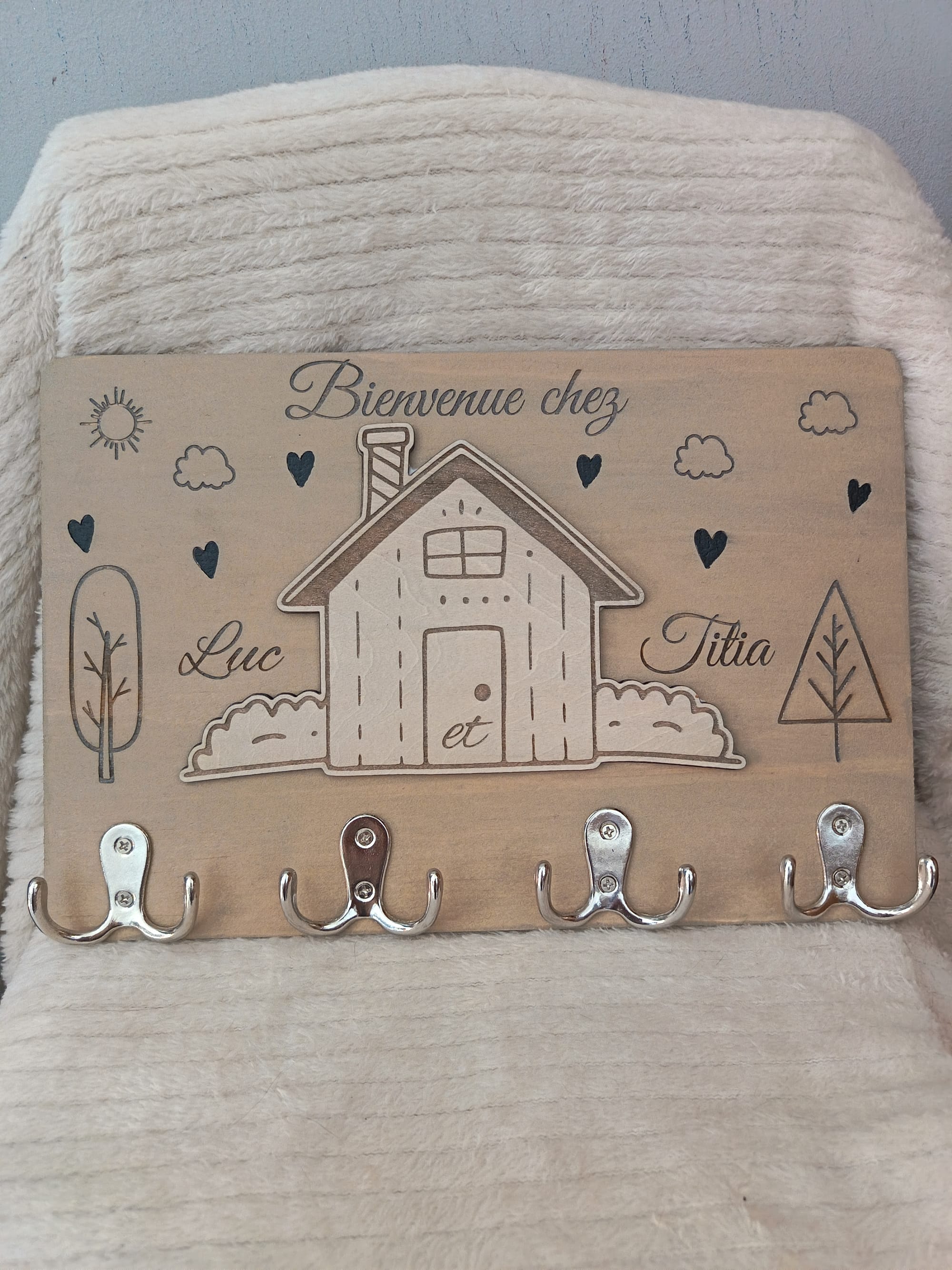 Porte clé mural personnalisé