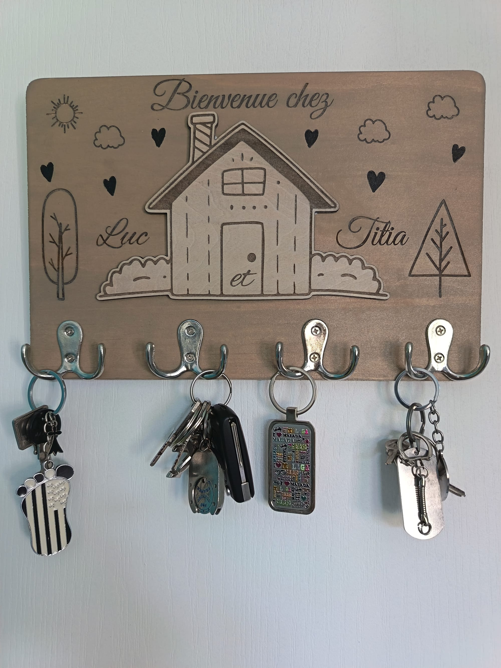 Porte clé mural personnalisé