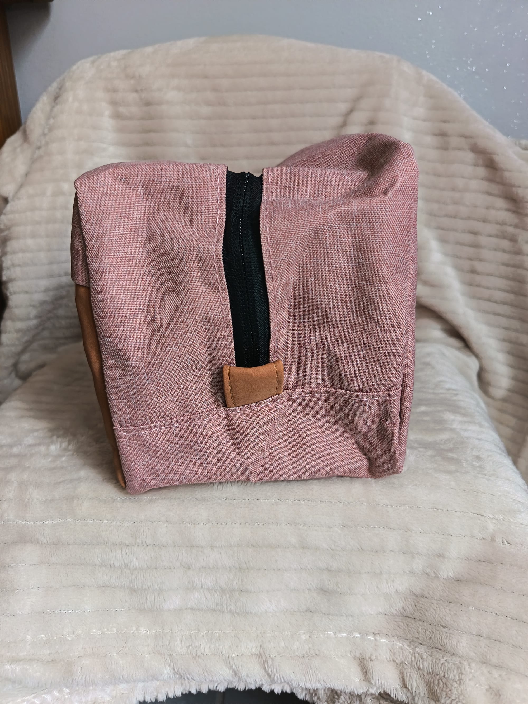 Trousse de toilette personnalisée en cuir et synthétique avec vos prénoms