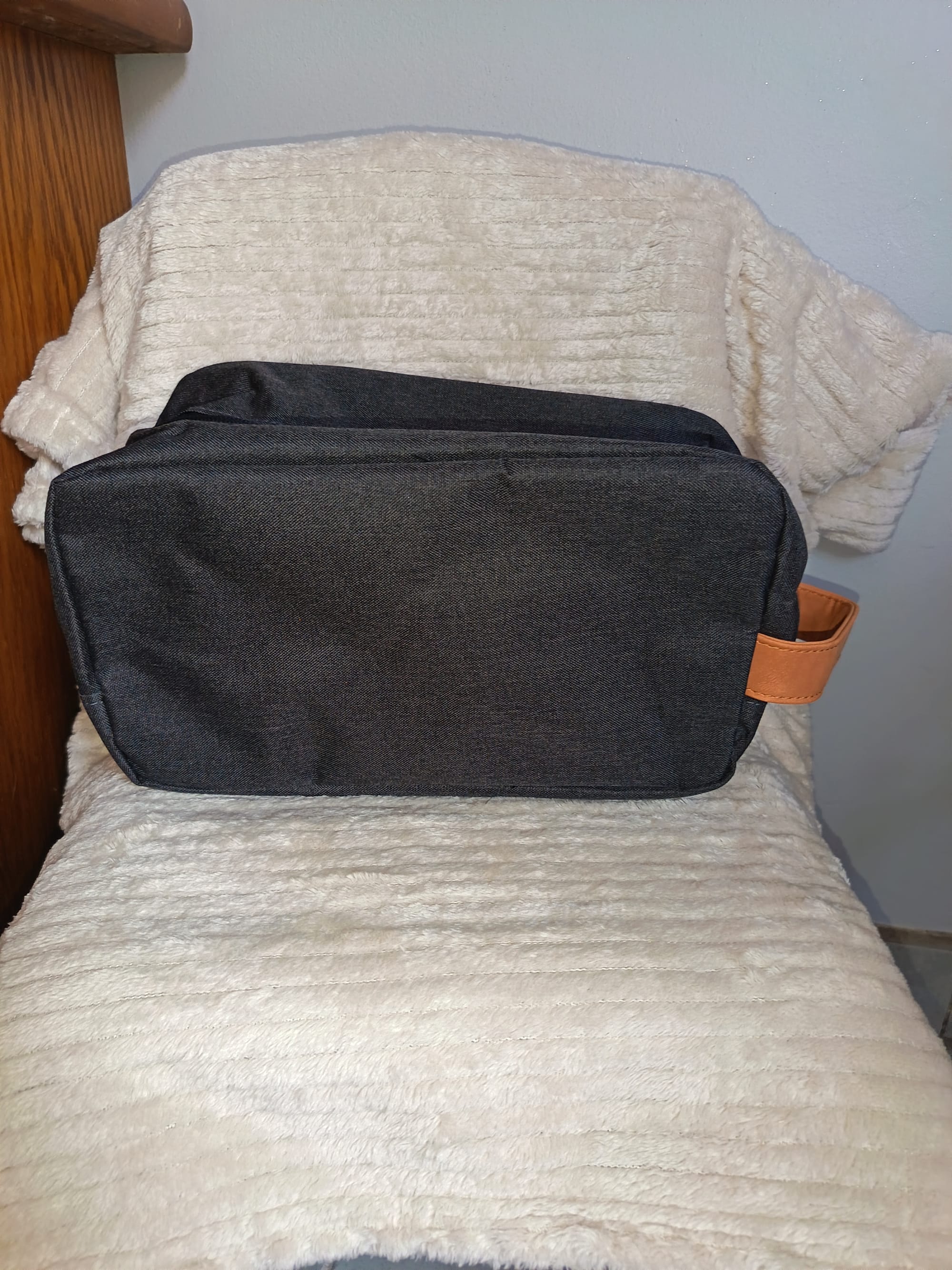 Trousse de toilette personnalisée en cuir et synthétique avec vos prénoms