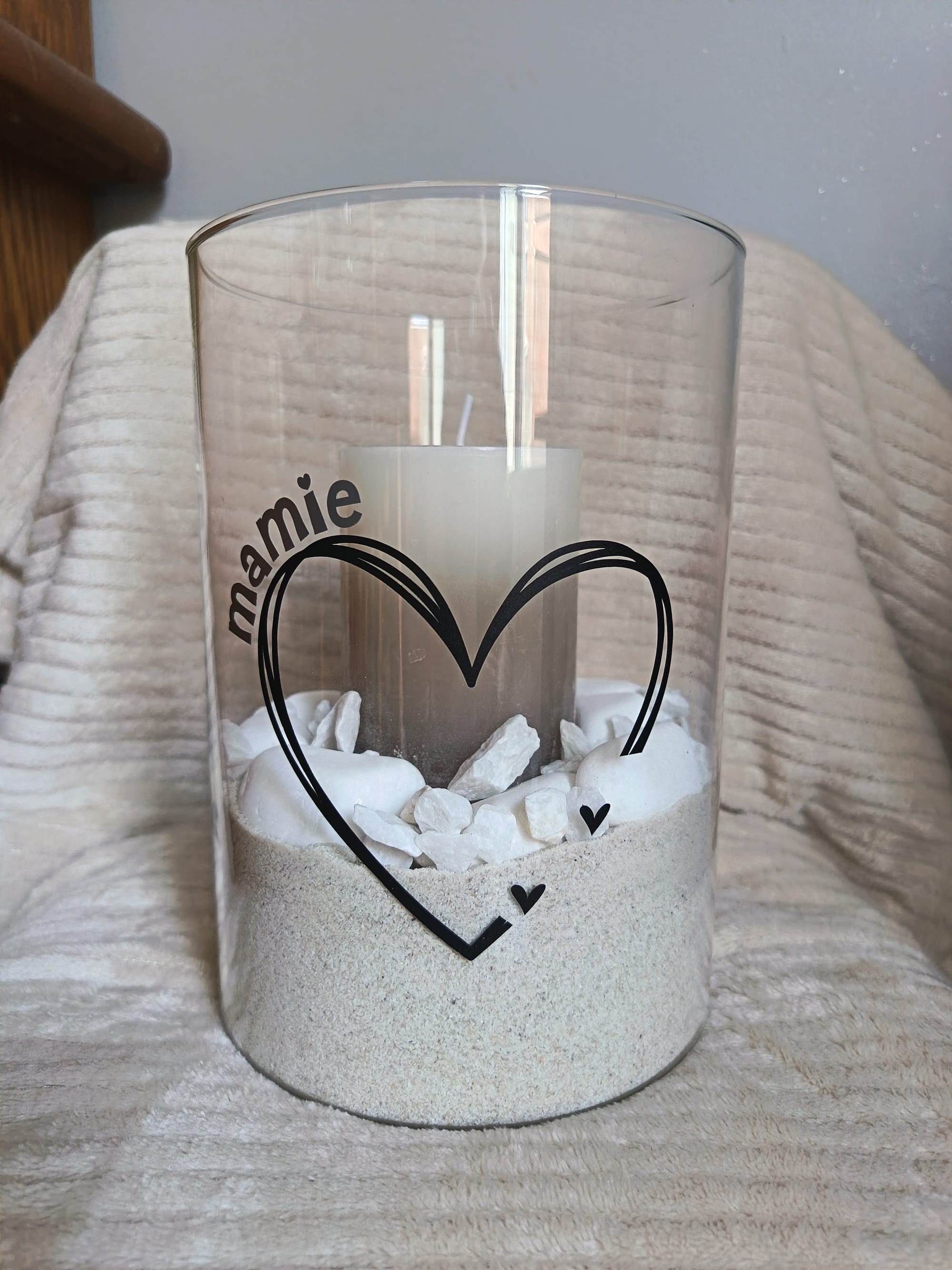 Vase bougie Mamie personnalisé