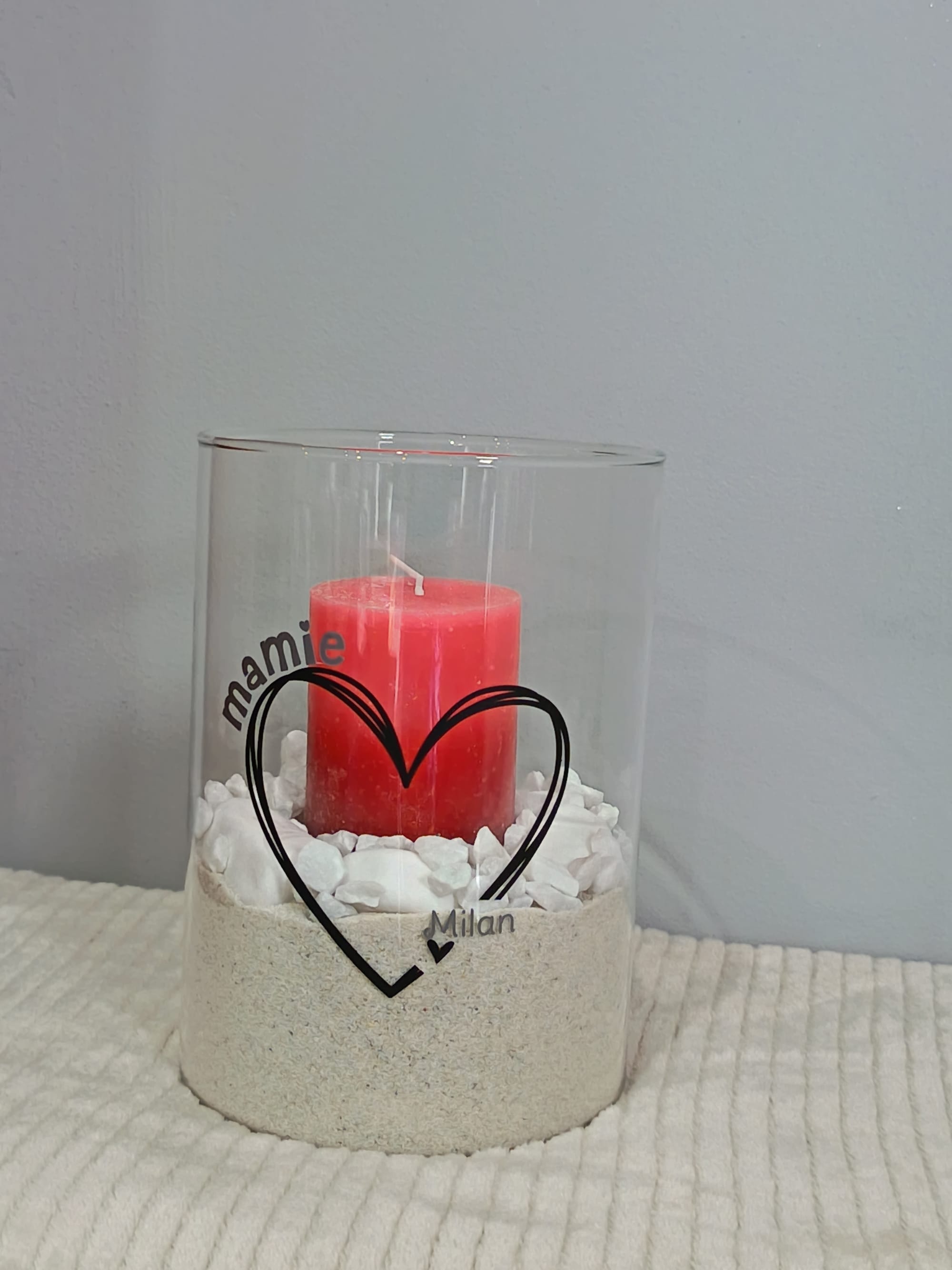 Vase bougie Mamie personnalisé