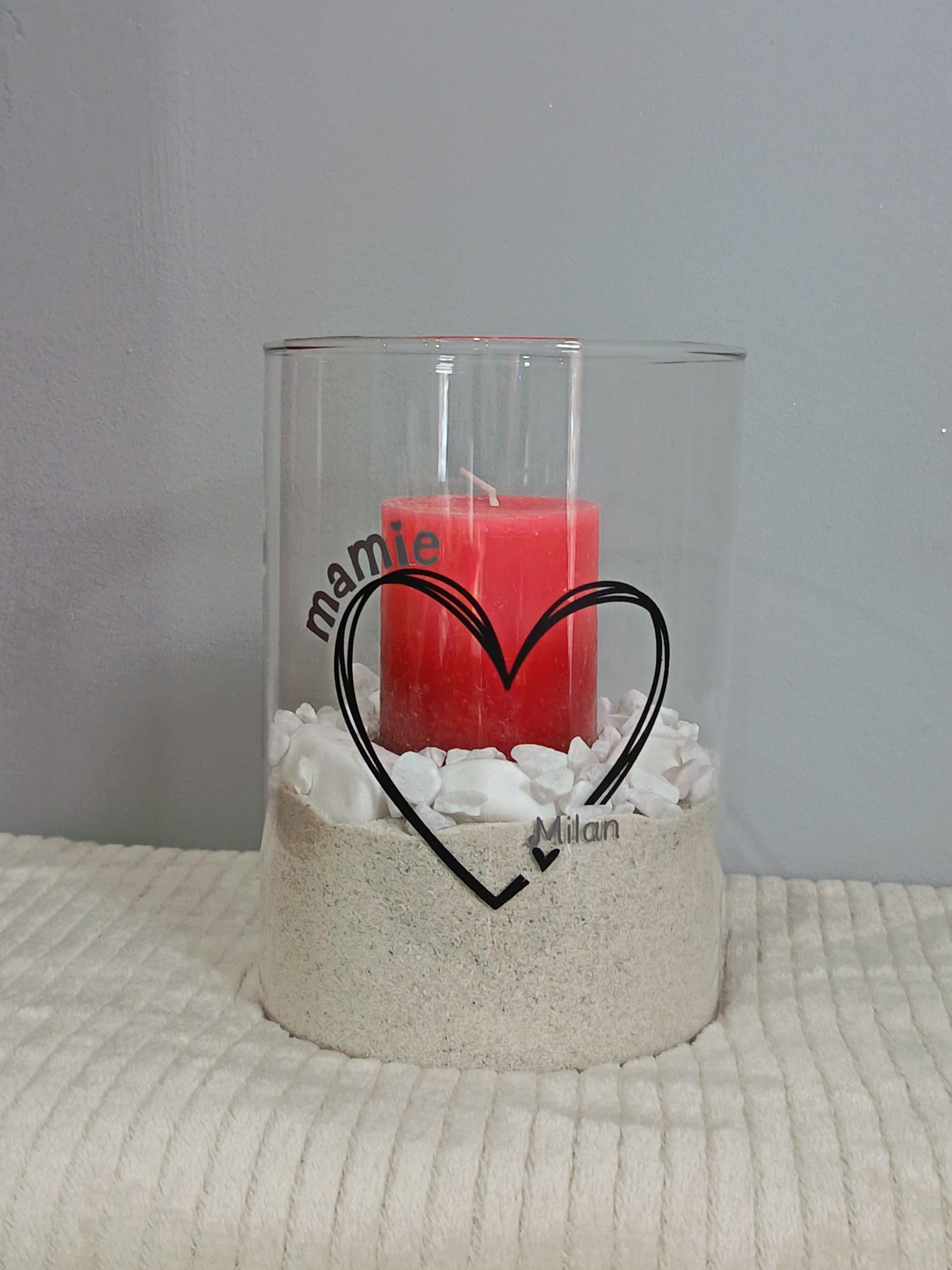 Vase bougie Mamie personnalisé