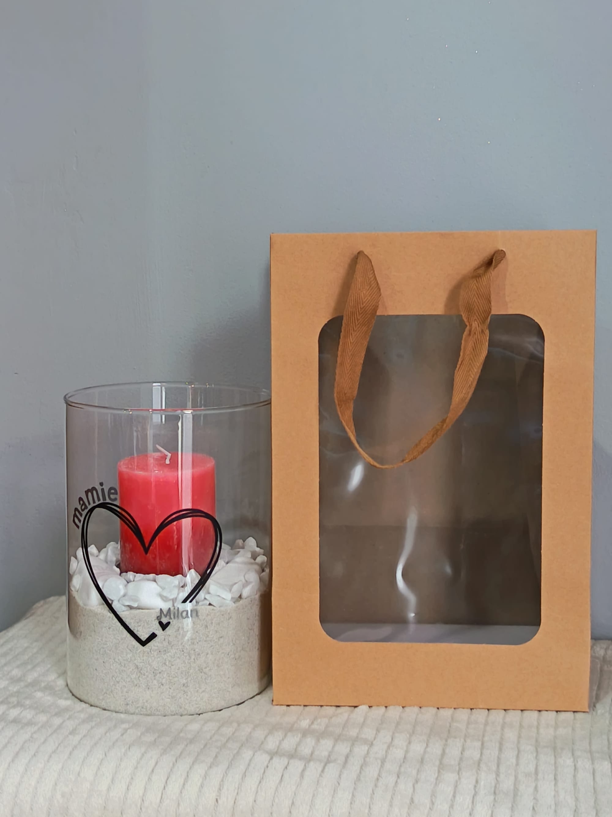 Vase bougie Mamie personnalisé