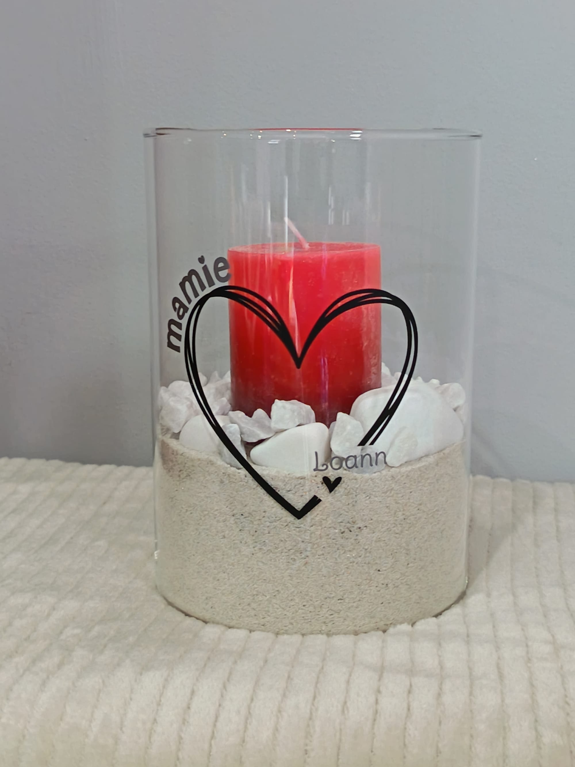 Vase bougie Mamie personnalisé