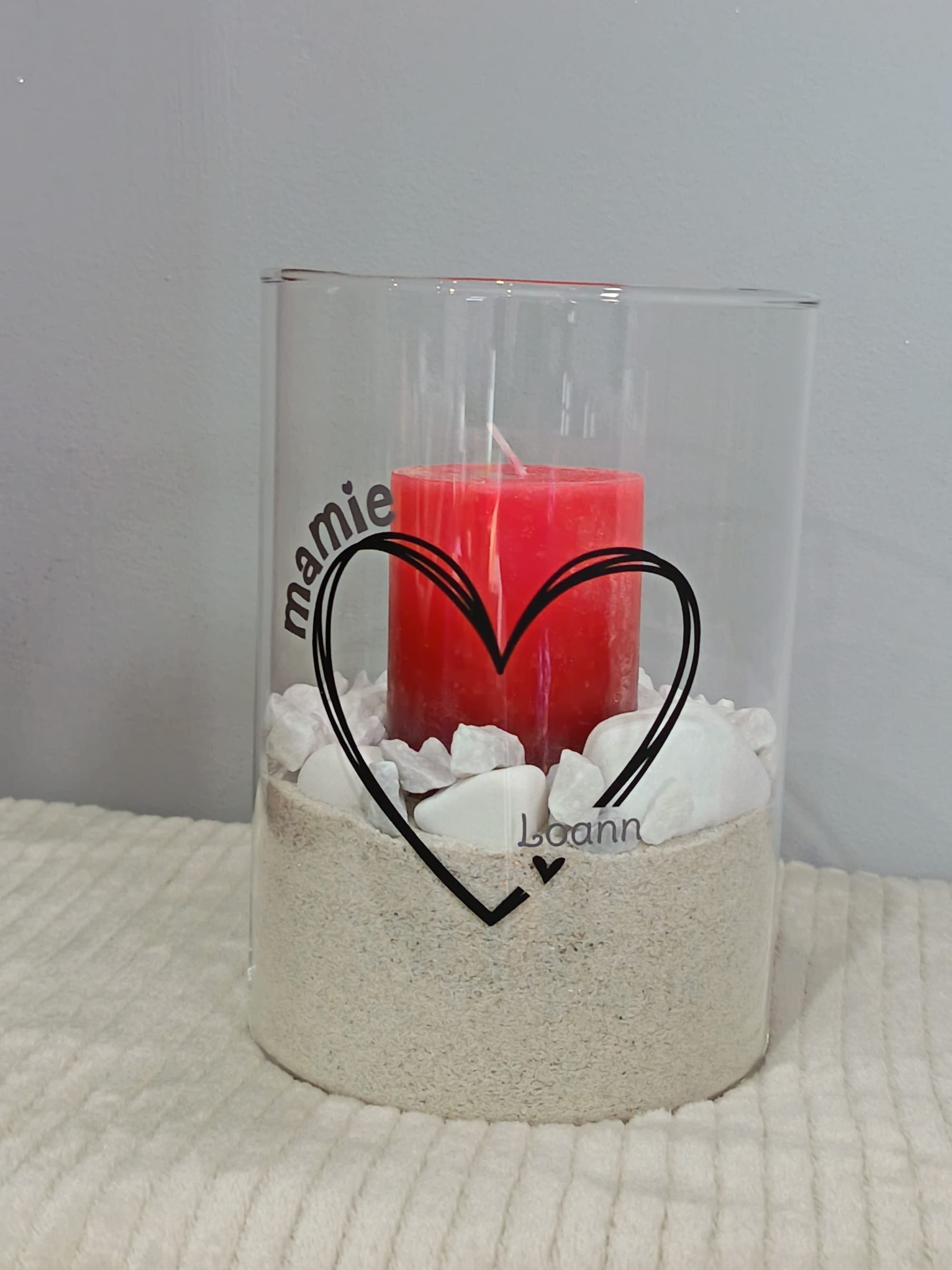 Vase bougie Mamie personnalisé