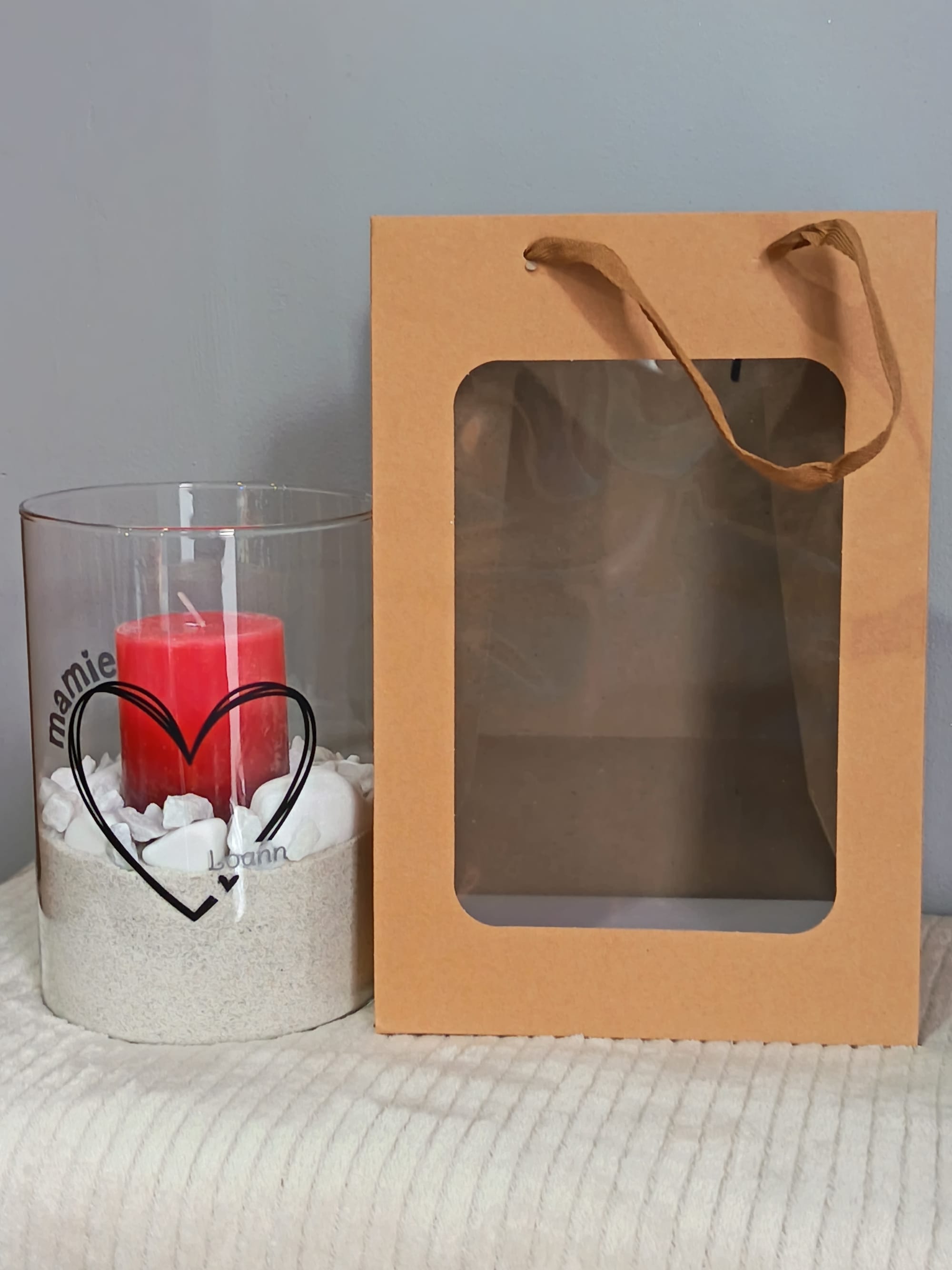 Vase bougie Mamie personnalisé