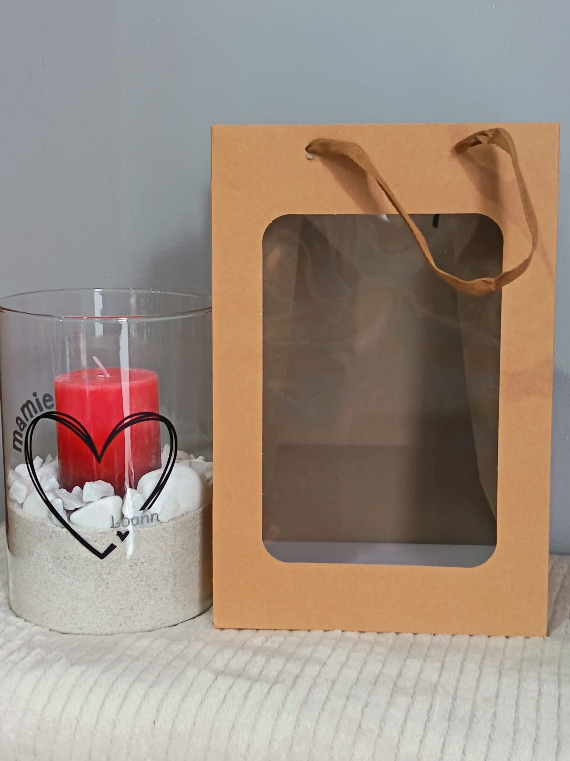 Vase bougie Mamie personnalisé