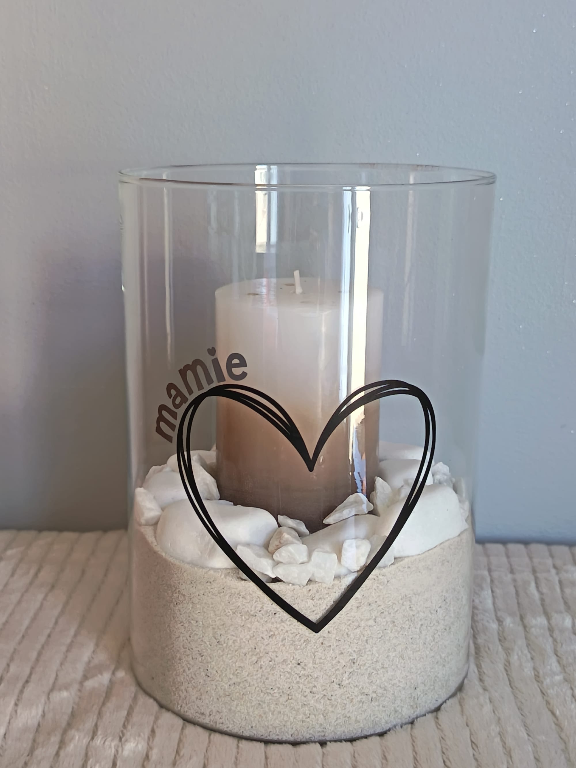 Vase bougie Mamie personnalisé