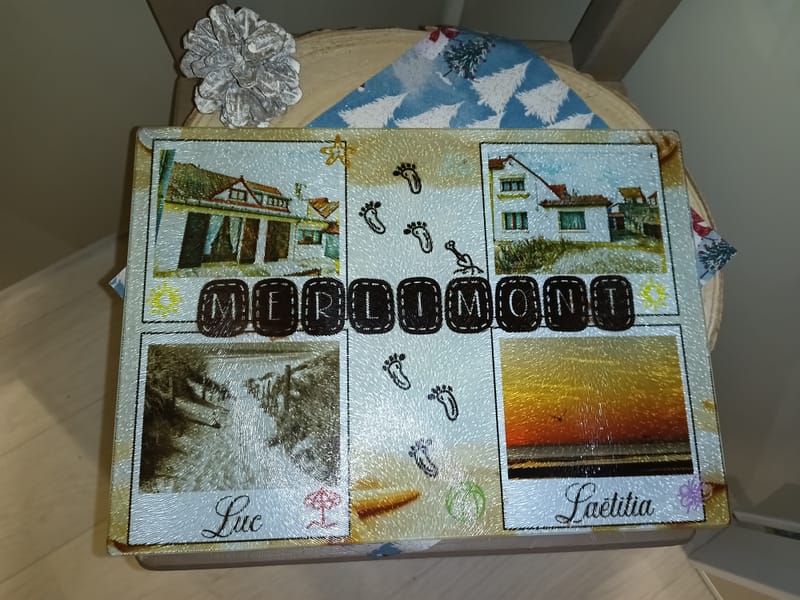 Planche à découper en verre personnalisée