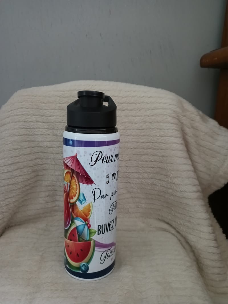 Gourde personnalisé avec motif et prénom de votre choix