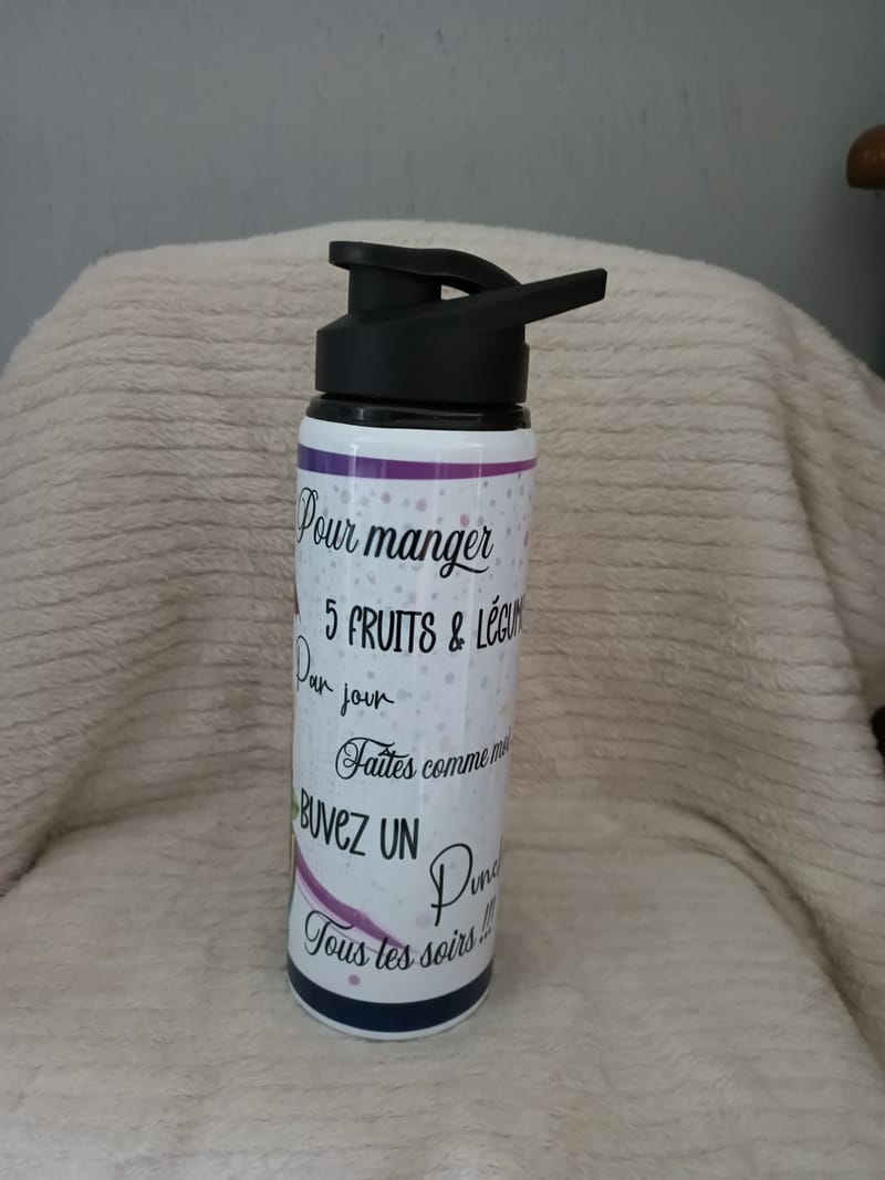 Gourde personnalisé avec motif et prénom de votre choix