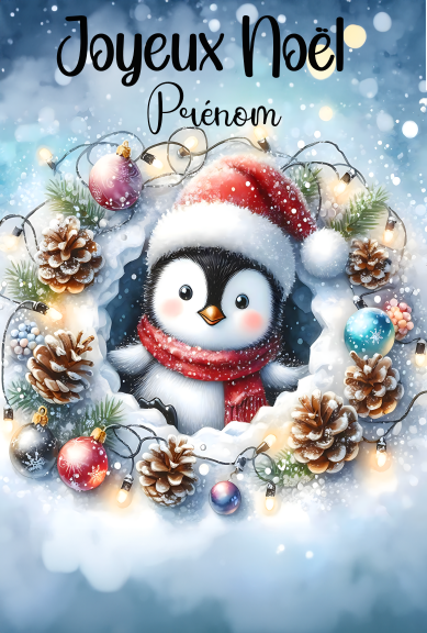 Carte de Noël billet personnalisée