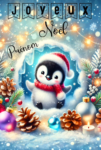 Carte de Noël billet personnalisée