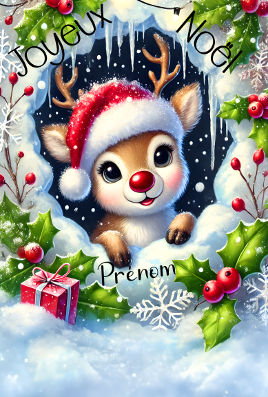 Carte de Noël billet personnalisée