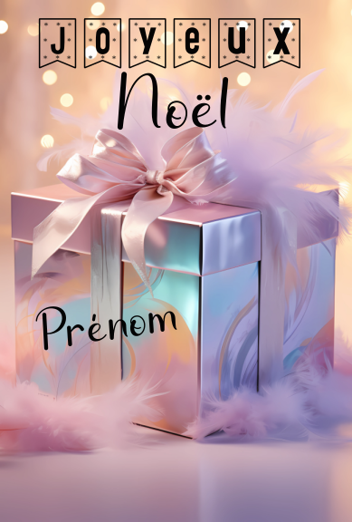 Carte de Noël billet personnalisée