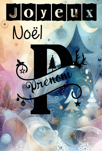 Carte de Noël billet personnalisée