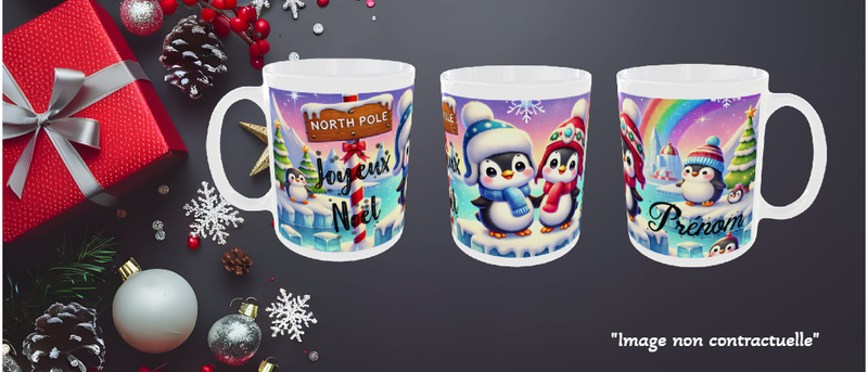 Mug de Noël personnalisé avec prénom