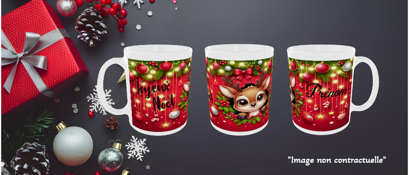 Mug de Noël personnalisé avec prénom