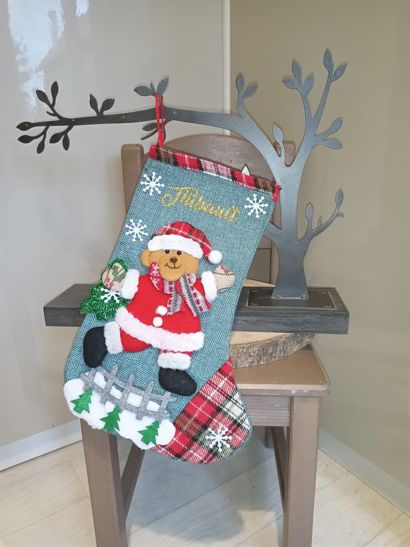 Chaussette de Noël personnalisée avec prénom