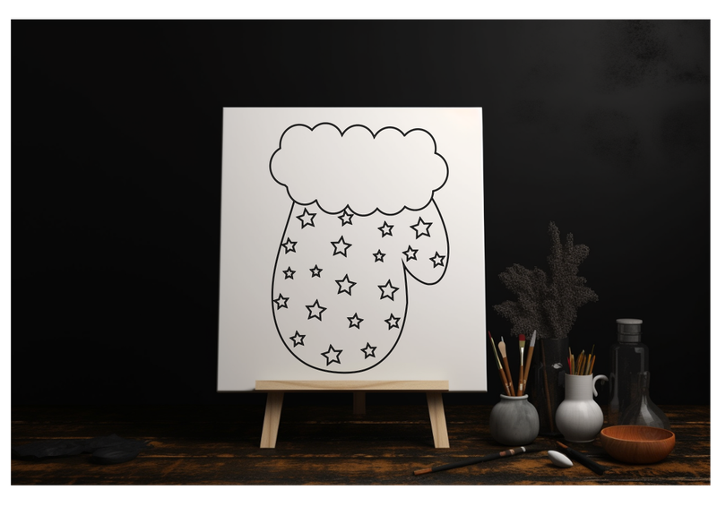 Toile peinture thème noël 