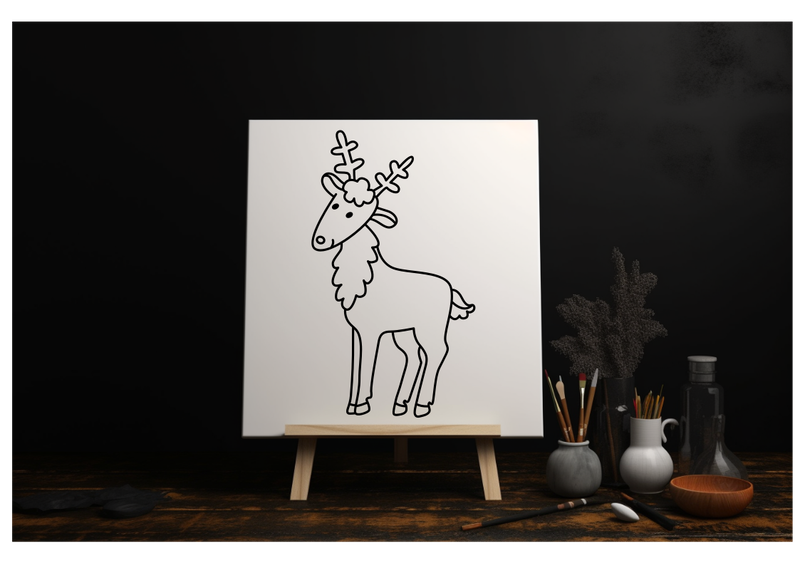 Toile peinture thème noël 