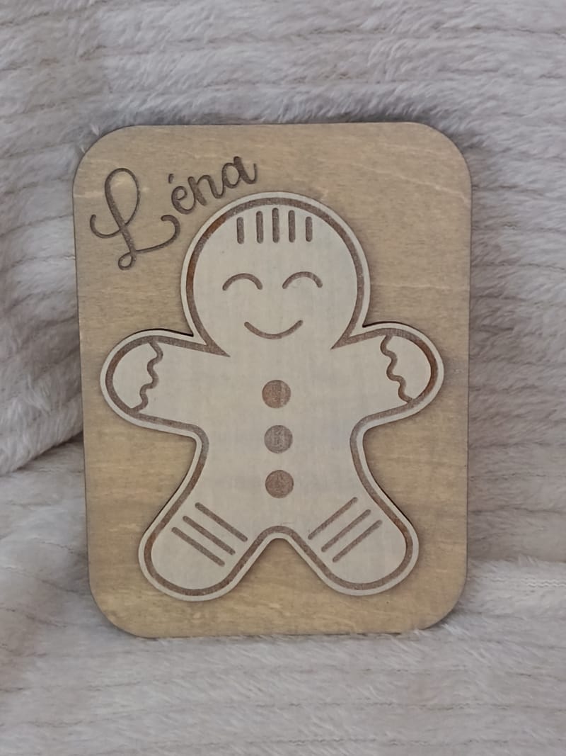 Porte cartes cadeaux Noël personnalisé avec prénom