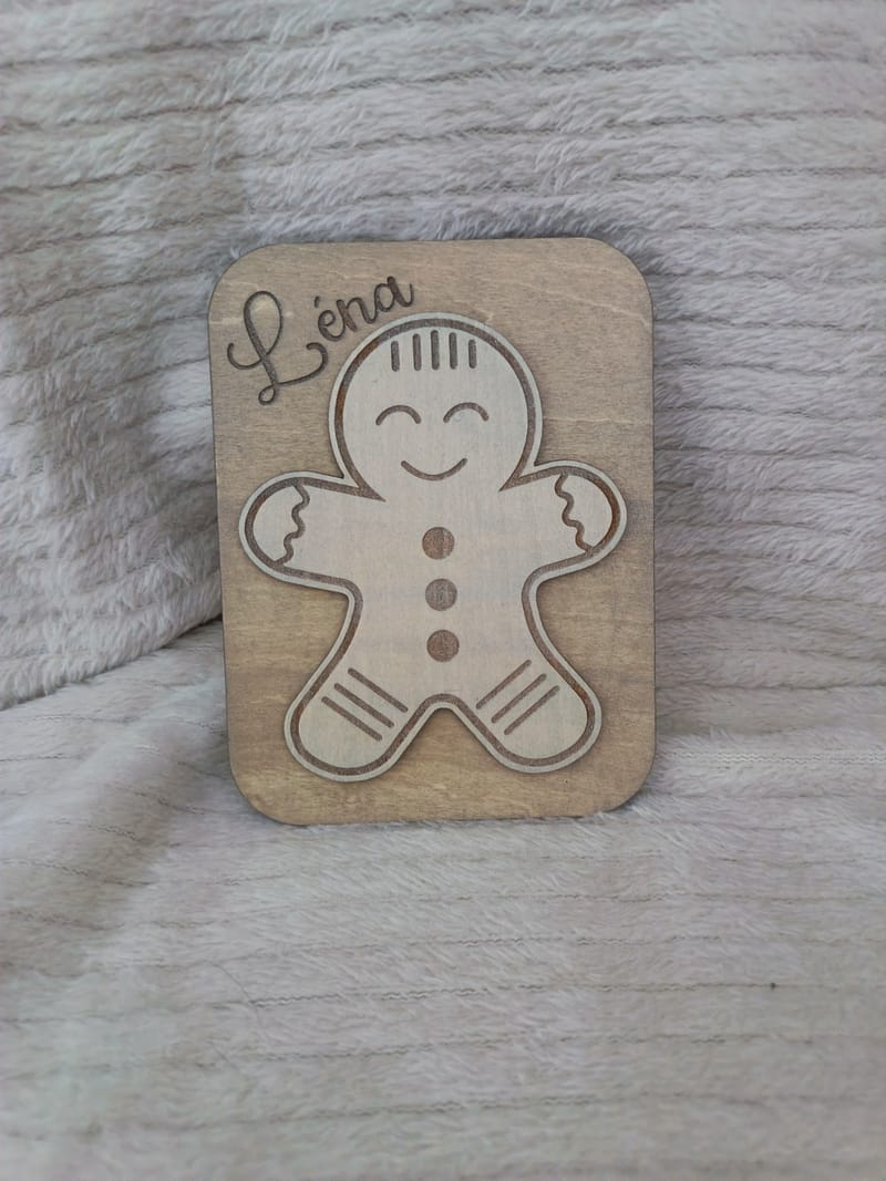 Porte cartes cadeaux Noël personnalisé avec prénom