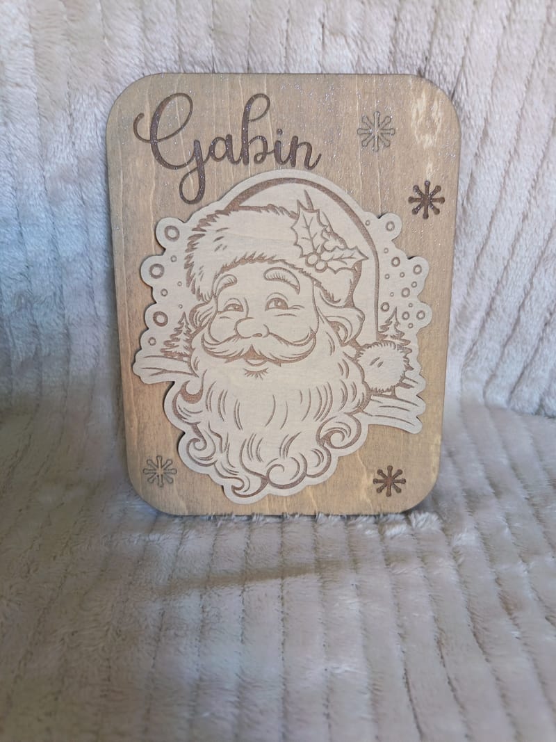 Porte cartes cadeaux Noël personnalisé avec prénom