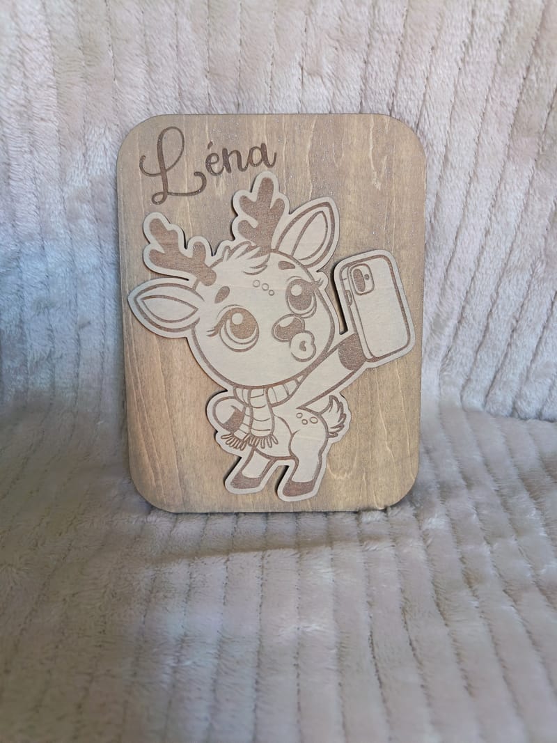 Porte cartes cadeaux Noël personnalisé avec prénom