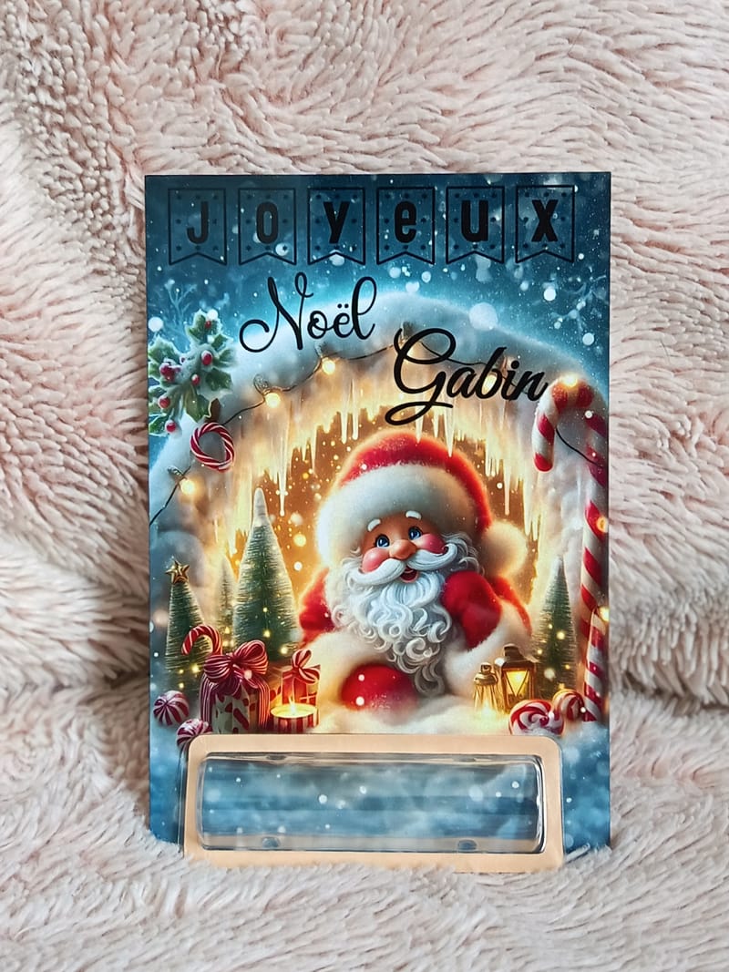 Carte de Noël billet personnalisée