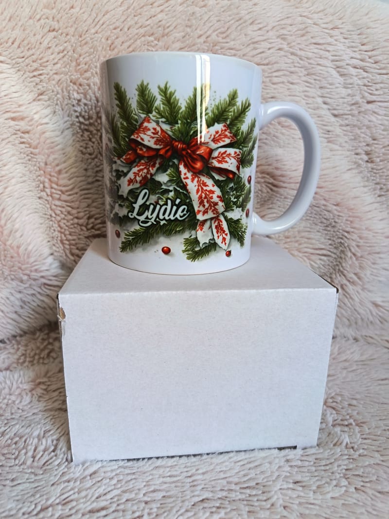 Mug de Noël personnalisé avec prénom