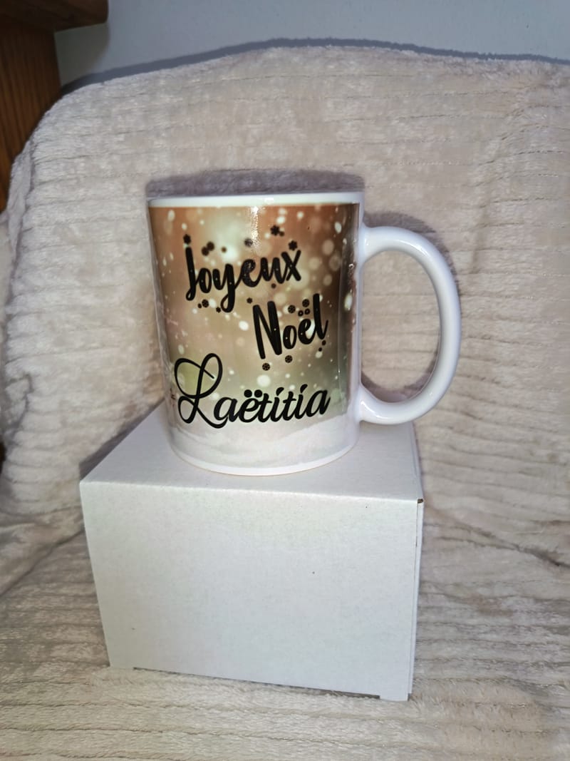 Mug de Noël personnalisé avec prénom