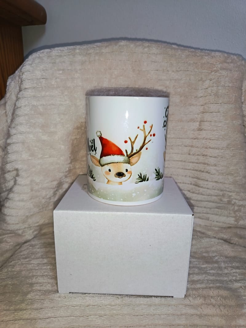 Mug de Noël personnalisé avec prénom