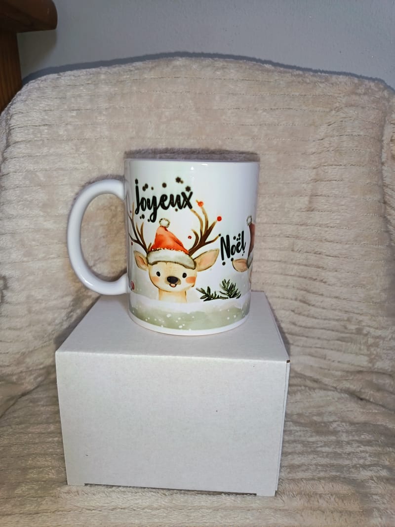 Mug de Noël personnalisé avec prénom