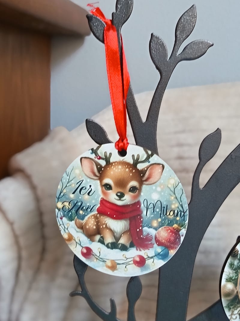Boules de Noël personnalisées avec prénom