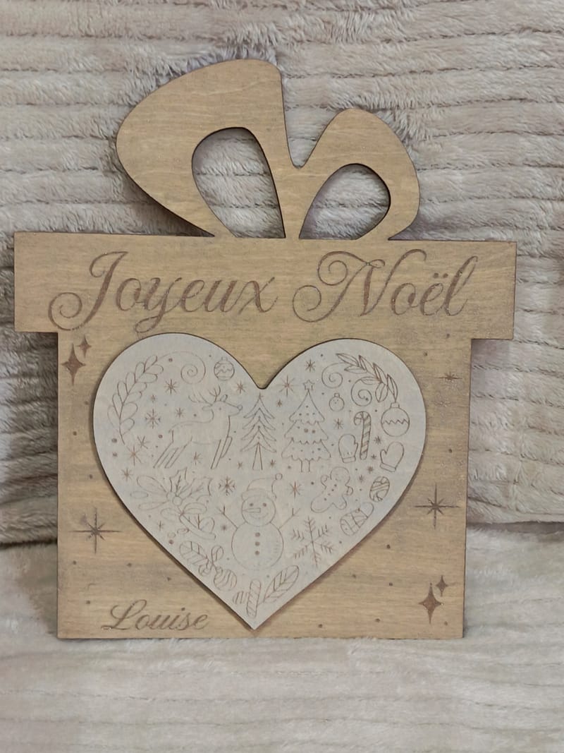 Porte cartes cadeaux Noël personnalisé avec prénom