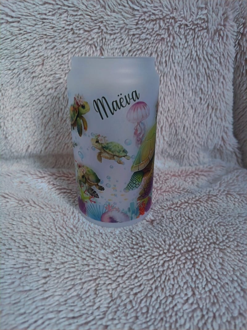 Verre givré personnalisé