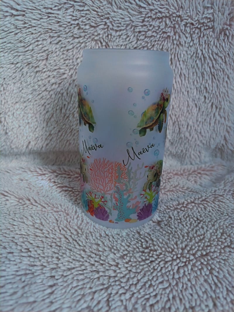 Verre givré personnalisé