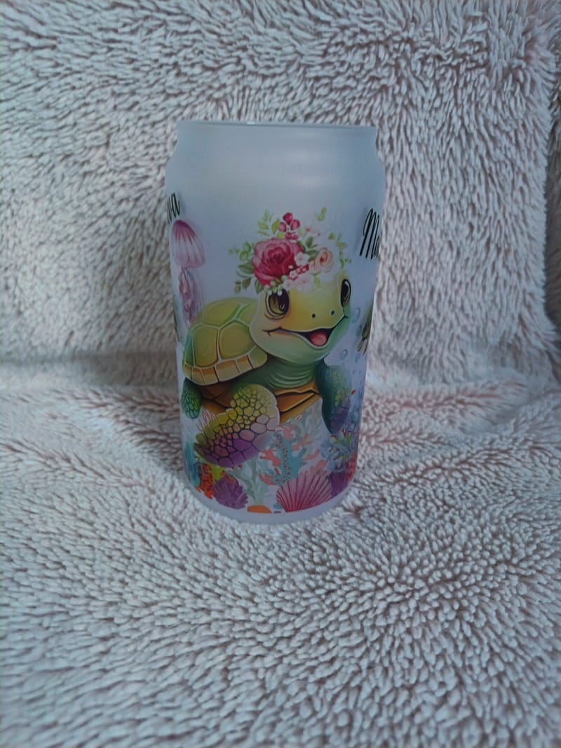 Verre givré personnalisé