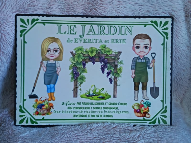 Plaque de jardin personnalisée en aluminium