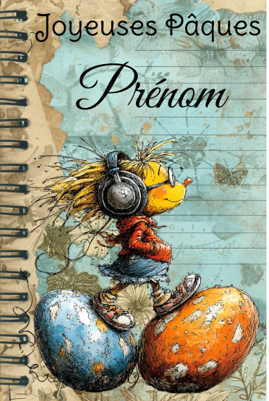 Carte Joyeuses Pâques billet personnalisée