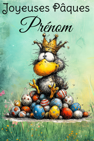Carte Joyeuses Pâques billet personnalisée