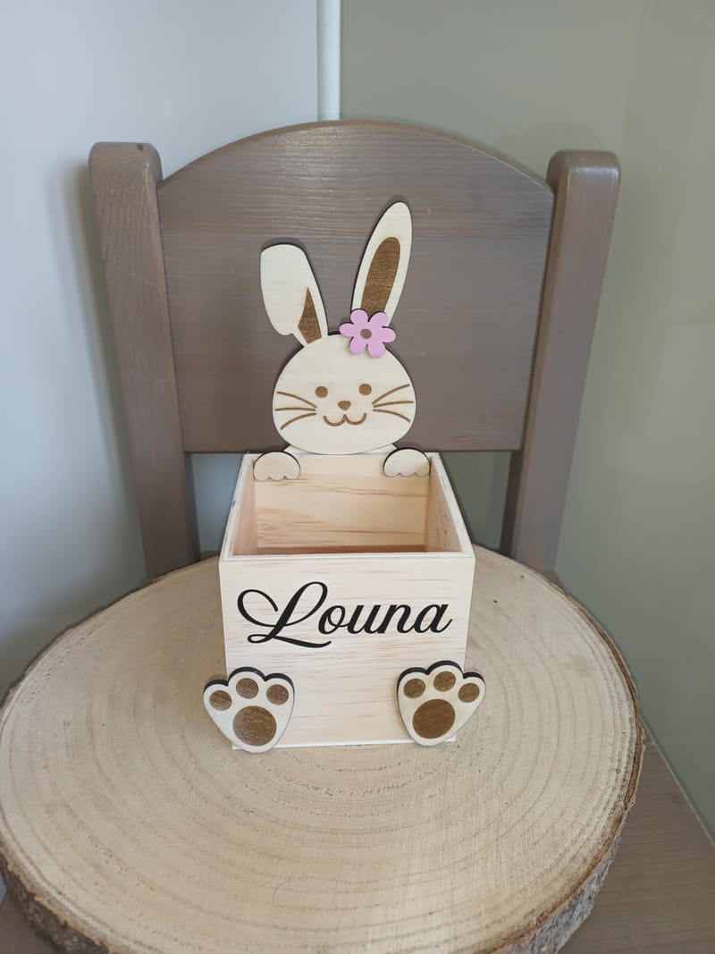 Pot à crayon version Pâques avec prénom