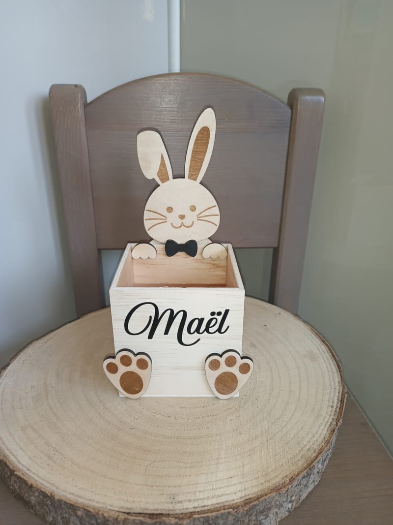 Pot à crayon version Pâques avec prénom