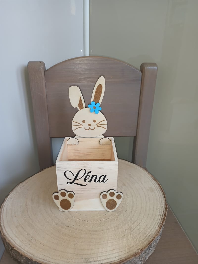 Pot à crayon version Pâques avec prénom