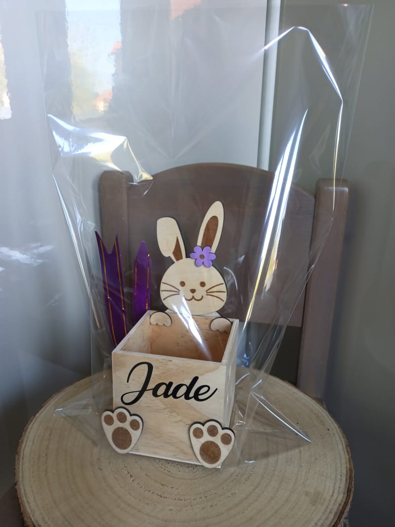Pot à crayon version Pâques avec prénom
