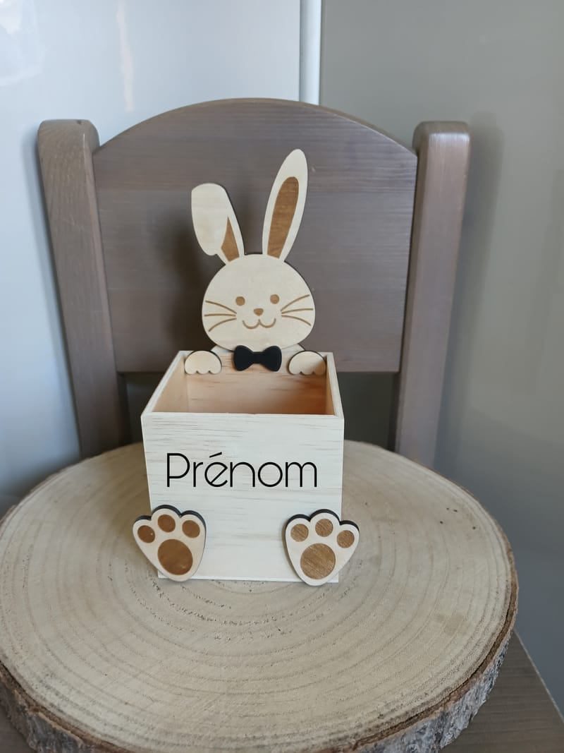 Pot à crayon version Pâques avec prénom