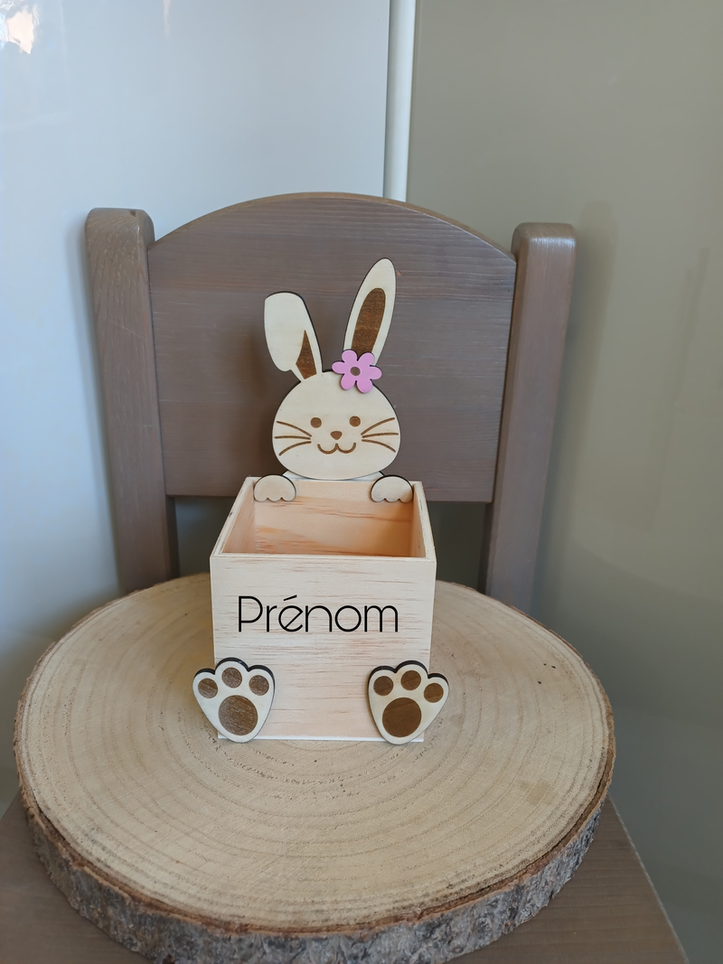 Pot à crayon version Pâques avec prénom